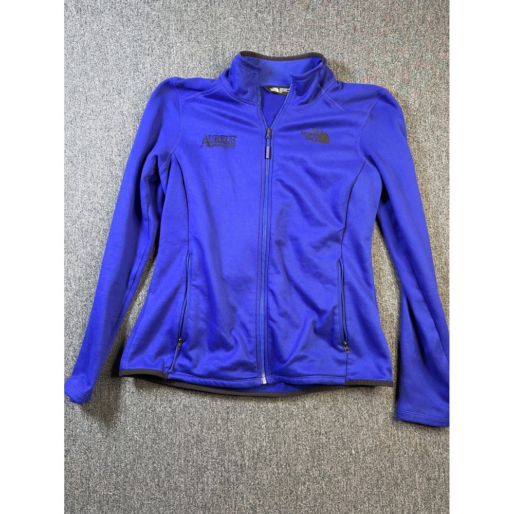 The North Face Womens Full Zip Fleece Jacket Blue Aureus Medical Logo Medium